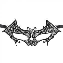 Čierna čipková maska